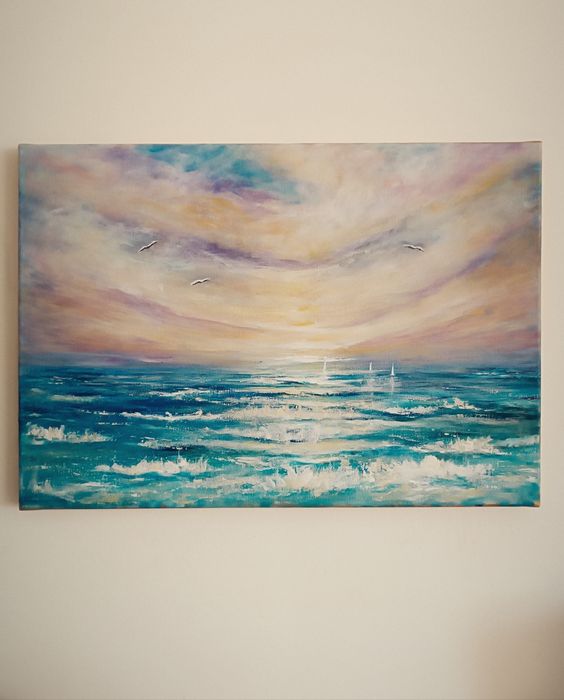 Vând tablou pictat manual, 50/35cm..