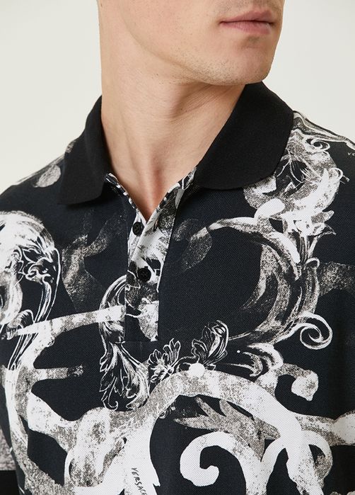 Мъжка тениска Versace Jeans Couture Barocco print cotton Polo T-shirt