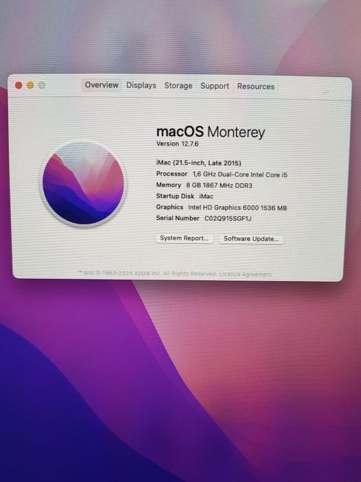 iMac 21,5 inchi 2015