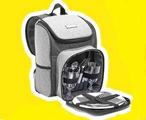 Rucsac pentru picnic echipat pentru 2 persoane cu 12 accesorii - NOU NEFOLOSIT Preț 270 lei