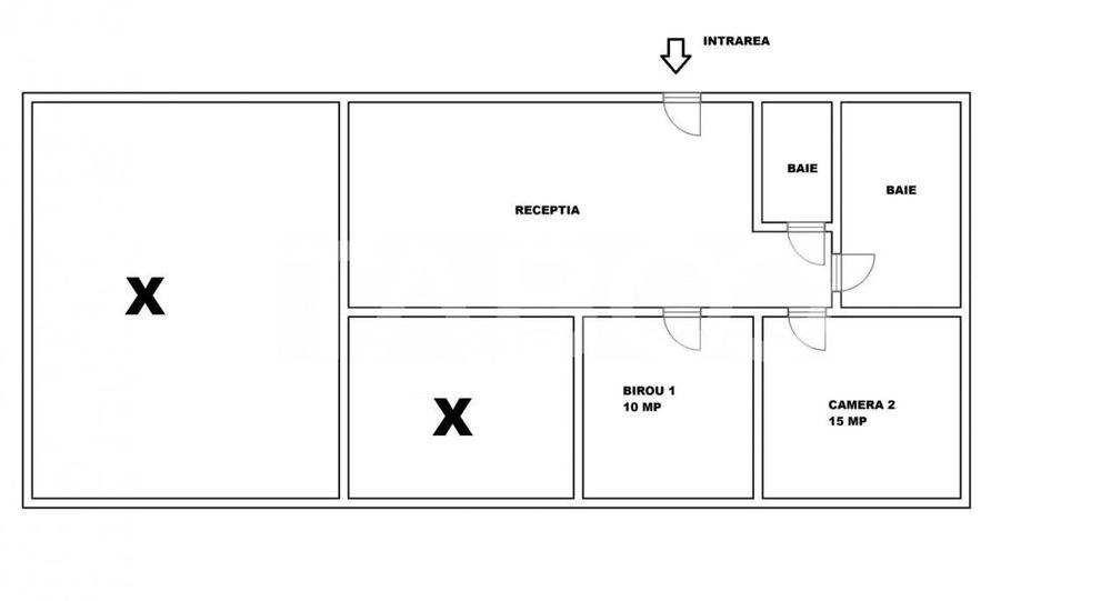 Spatiu birouri de inchiriat 2 camere si receptie zona Strand