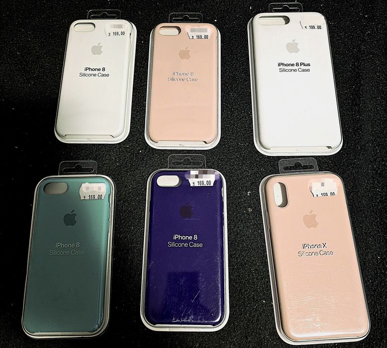 Husa Silicon Originala iPhone X 7 8 8 Se Gen 2 Gen 3 Noi Alb Roz Mov