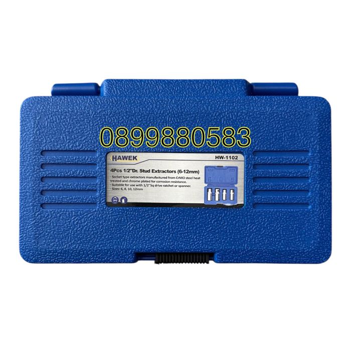 Екстрактори за шпилки 4ч, 6-12mm, шпилковадачи 1/2", HAWEK , HW-1102