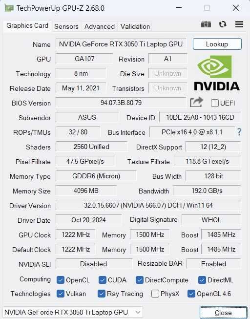 Laptop Gaming ASUS TUF A15 Ryzen 7 4700H RTX 3050TI