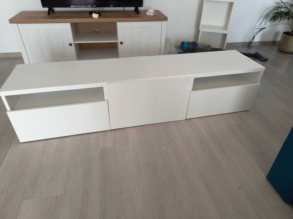 Comoda televizor (TV), alba