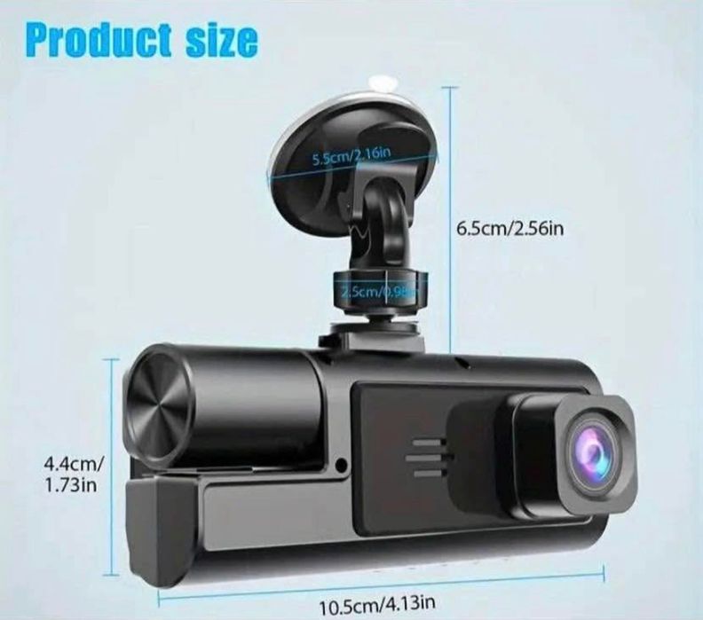 Cameră de bord HD cu 2 camere + card de 32 GB