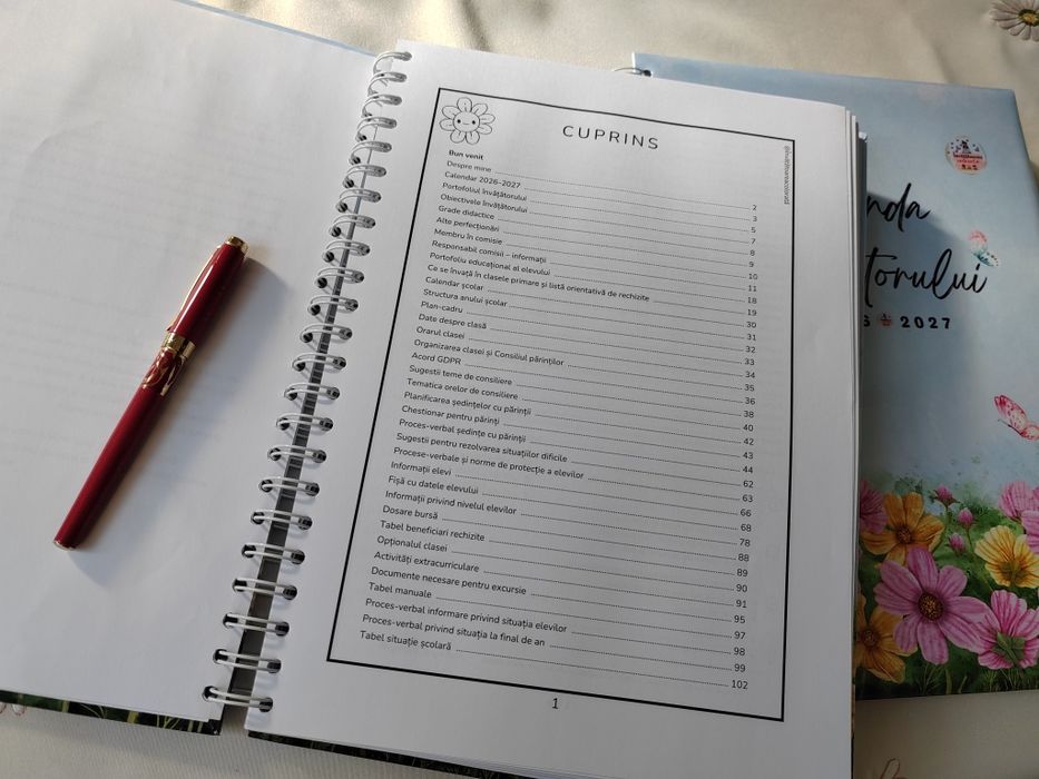 Agenda învățătorului 2026-2027