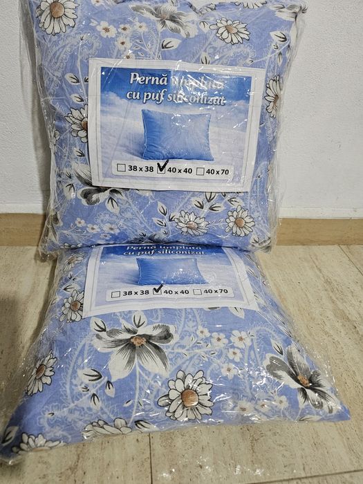 Set 2 perne 40x40 cm – Noi cu etichetă | Moi, pufoase | Livrare OLX