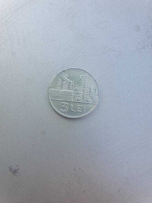 Moneda 3 lei 1966, stare bună