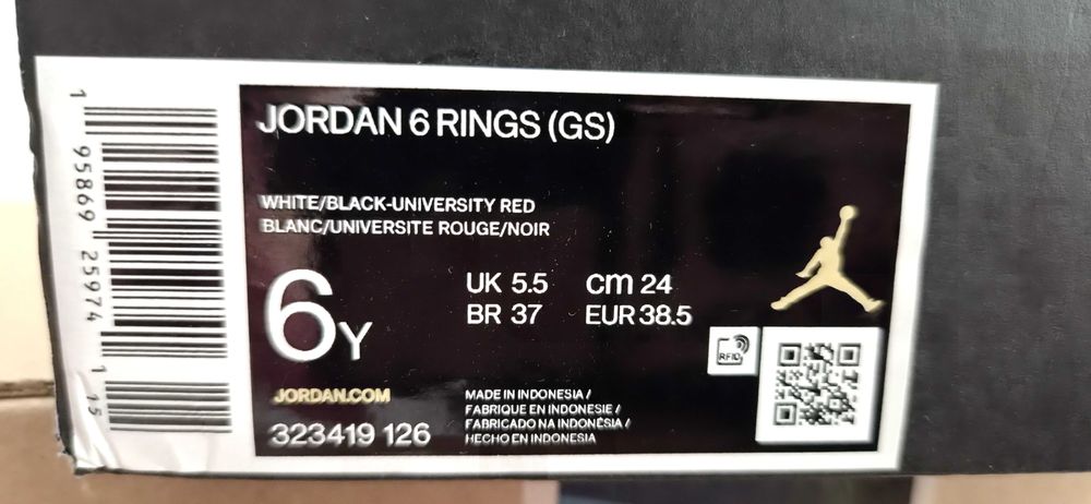 Jordan 6 Rings White