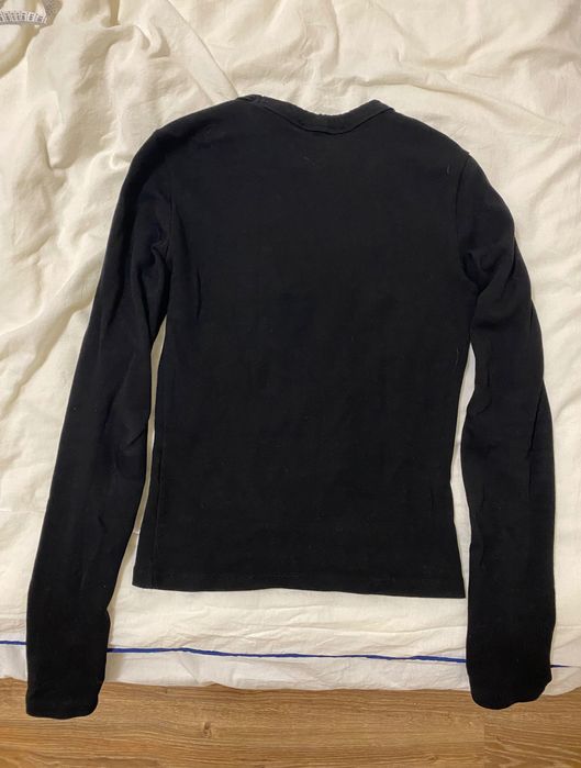 Черна блуза с дълъг ръкав