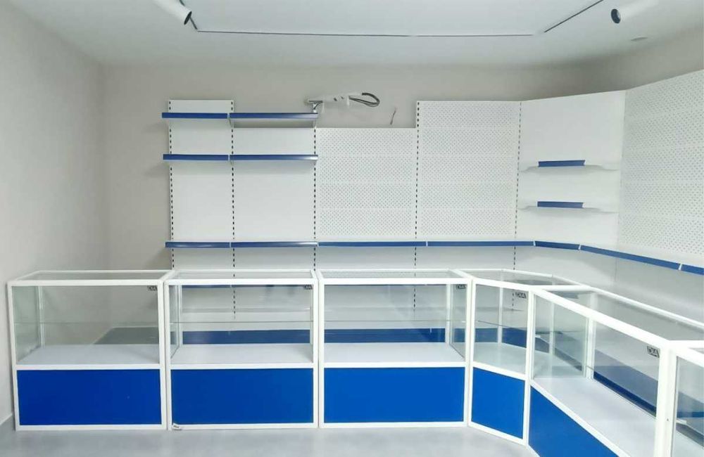 Oynaly prilavkalar, Акция, savdo uskunalari vitrinalar