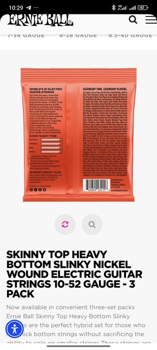 Струны для электрогитары