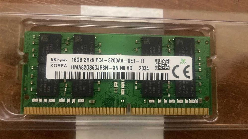 ОЗУ Hynix HMA82GS6DJR8N-XN 16 Гб DDR4 2Rx8 3200Mhz sodimm 2-x ранковая