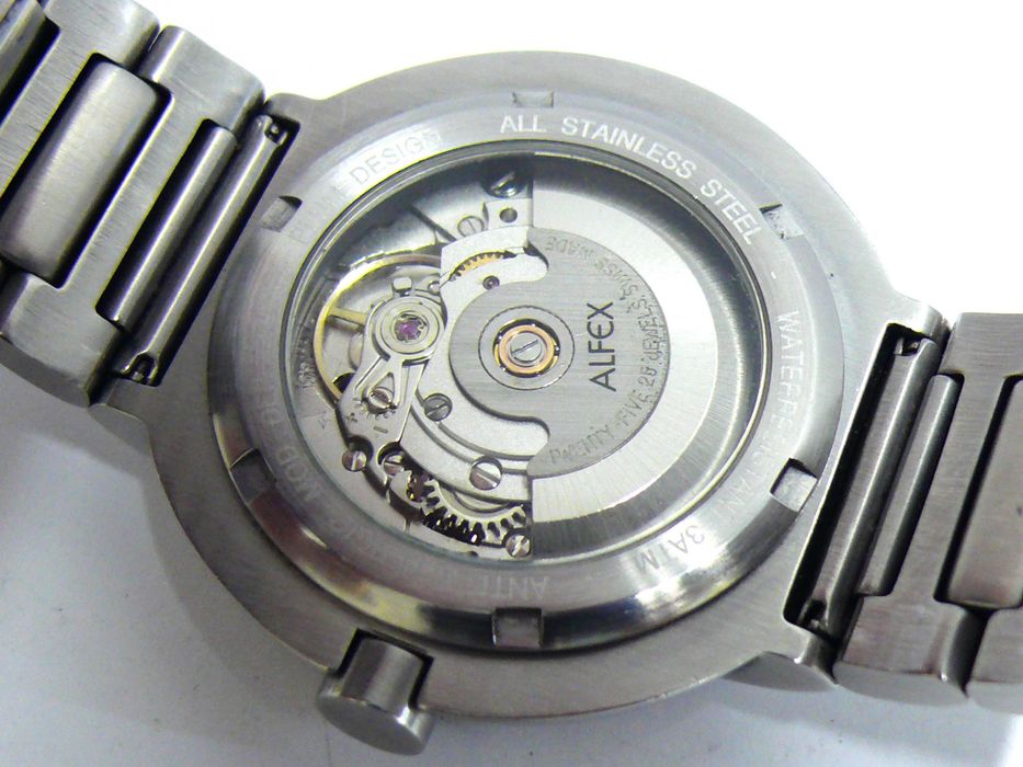 Швейцарски AlFex Automatic Мъжки ръчен часовник, с Дата