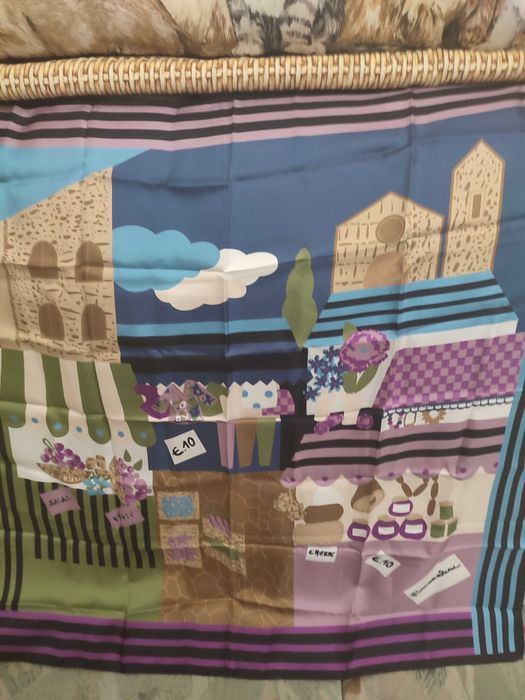 копринен шал Италия braccialini roccobarocco нов копринен шал пикасо