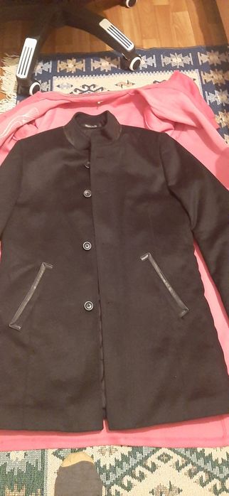 Полупальто стеганный чёрного цвета из кашимира