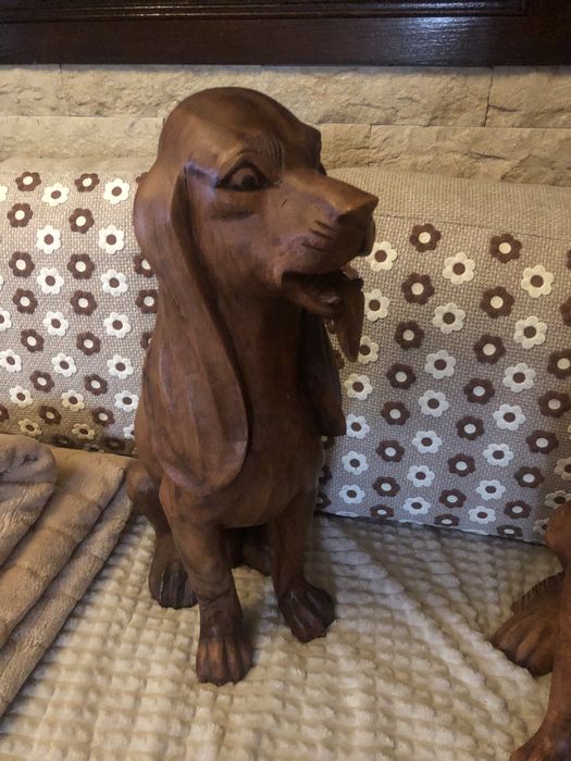 Urgent! Pret redus! 2 statui din lemn masiv dimenensiune mare