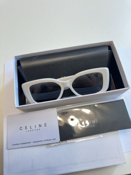 Слънчеви очила бели с черно стъкло