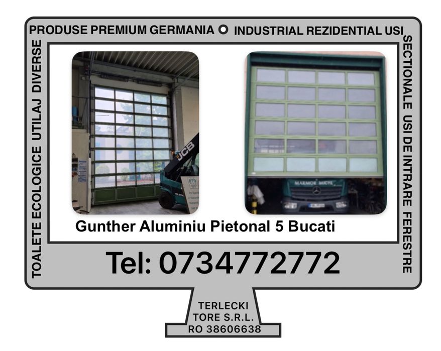 USA SECTIONALALA INDUSTRIALA poarta hala garaj H 530 x L 400-475 Buc 5
