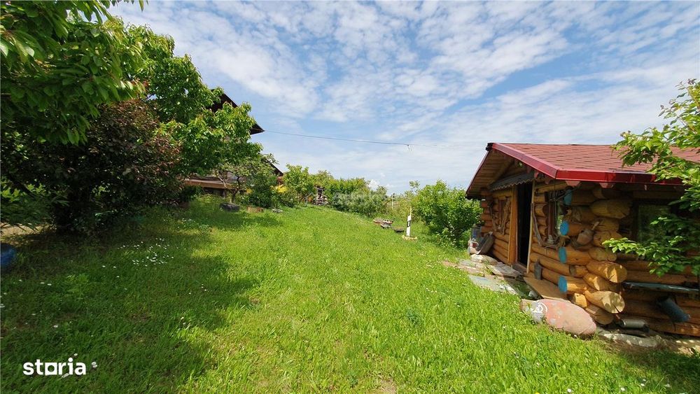 Teren intravilan - 2400 mp - 3 cabane din lemn modulare - Lisaura