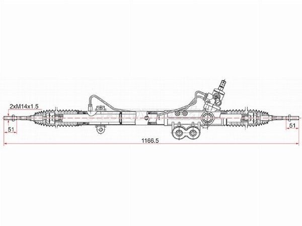 Рейка рулевая Nissan Navara