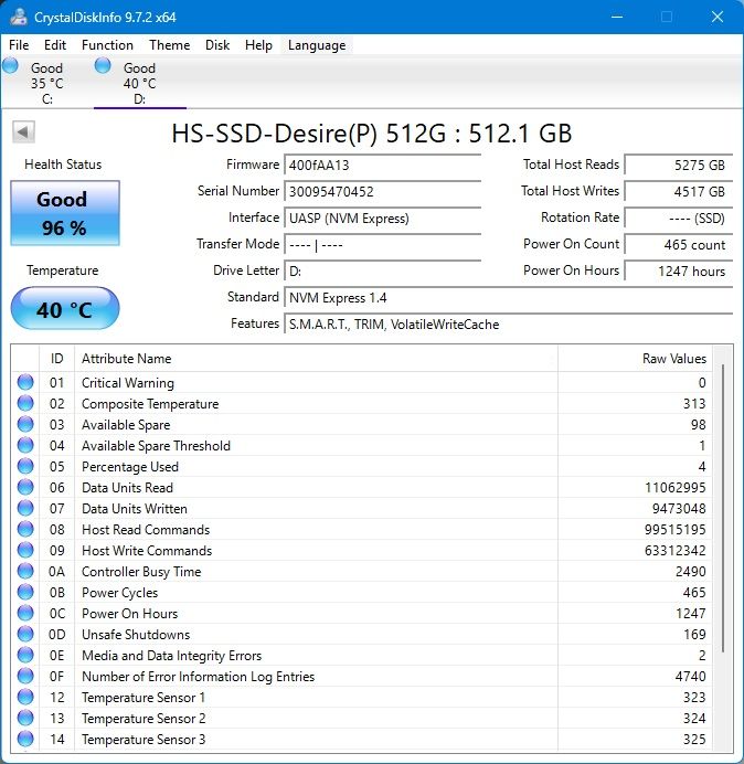 SSD NVME ssd 512GB Hikvision