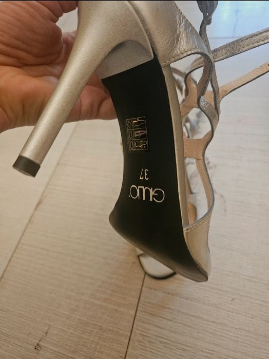 Sandale Giulio din piele argintii