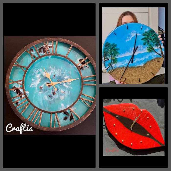 Ceasuri artizanale din rasina epoxidica (detalii preturi in anunt)