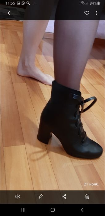 Новые кожаные ботильоны продам