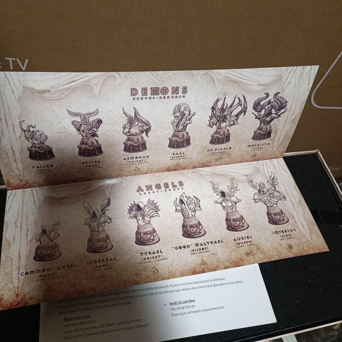 Set Șah Diablo III BlizzCon 2014 – Ediție Limitată de Colecție (Doar 800 în lume!)