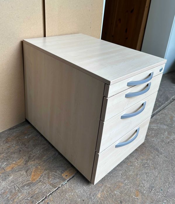 Stoc 100 buc Rollbox Profesional cu 4 sertare metalice SteelCase si rotile; Casetiera birou; Dulap; Container; Carucior cu sertare