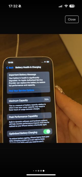 iphone 12 mini 128 GB 78%baterie și cu folie de sticlă pe spate