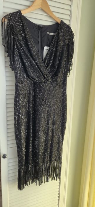 НОВА Официална черна рокля с пайети р-р 42 (L)