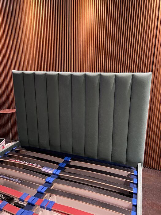 Легло с матрак и чекмеджета 140/200 плюш цвят мента