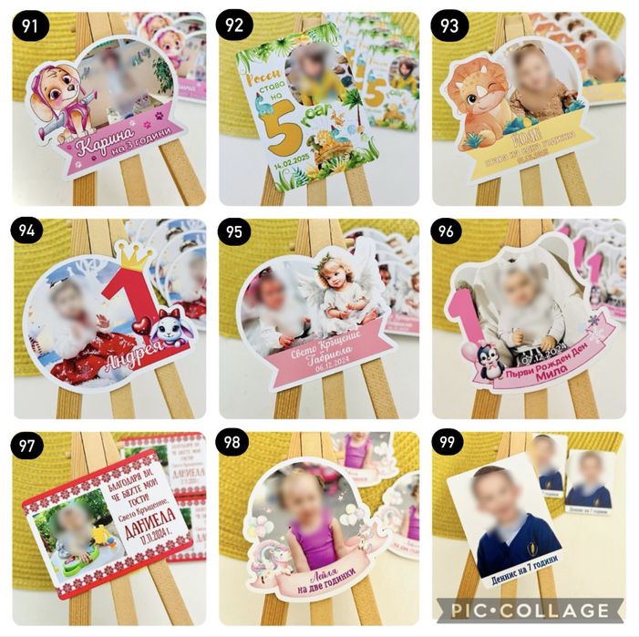 Магнити със снимка, подаръци за гости, магнит за кръщене, магнитчета