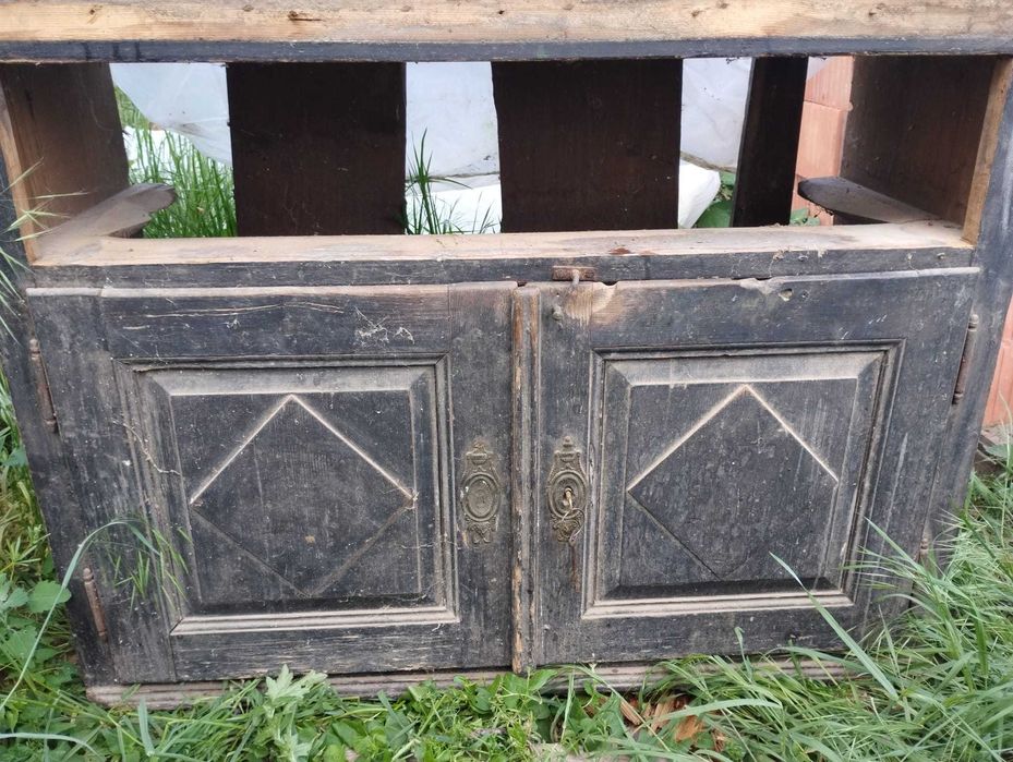Dulap vintage, lada  veche cu capac,