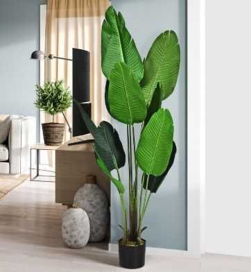 Декоративно реалистичено бананово дърво тип палма - 135-150см
