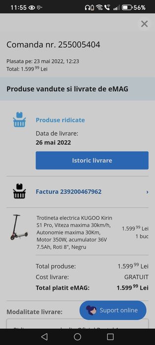 Trotinetă electrică pliabilă  Kugoo Kirin S1Pro