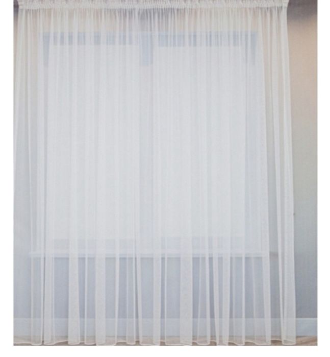 Новая тюль белоснежная, однотонная. Высота 3м Ширина 4м