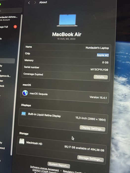 Macbook Air 15 | M2 (2023) | 8GB | 512 GB