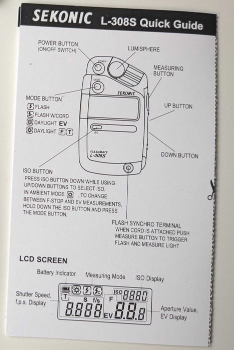 цифров светломер Sekonic L-308S