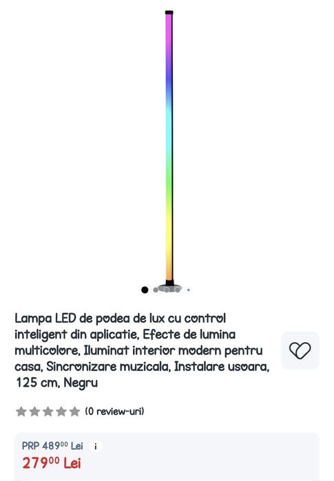 Lampa led casa lux RGB