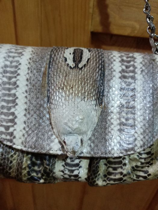 Сумка из натуральной кожи питона
