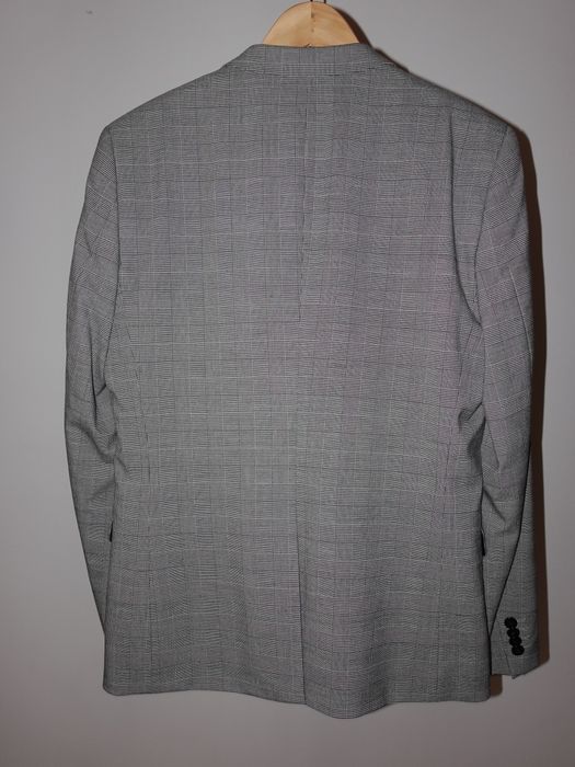 Costum gri cu carouri bărbați – mărimea 50 / L-XL