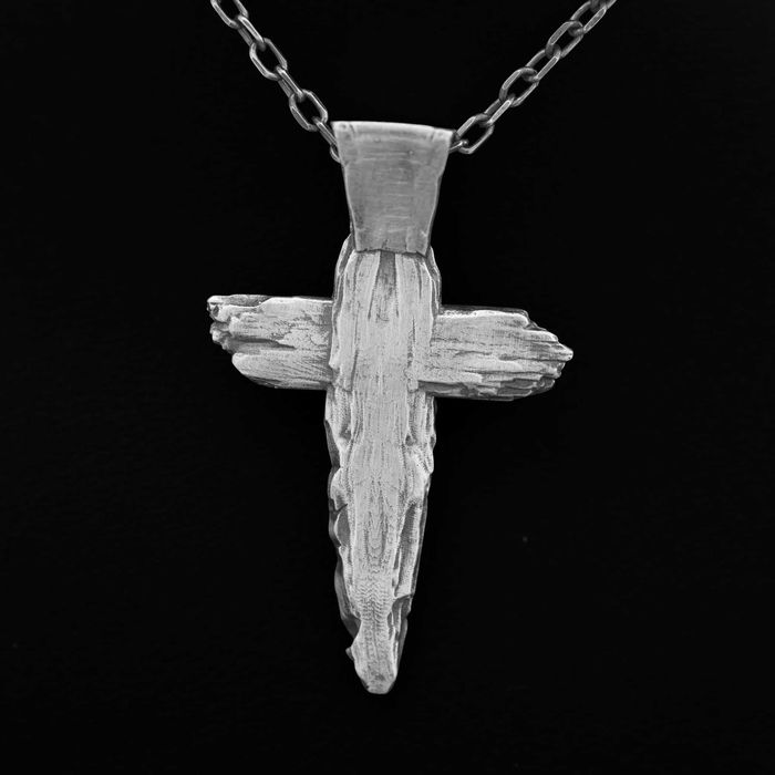 Сребърен кръст с Исус Христос- сребро 925, религиозен медальон за вяра