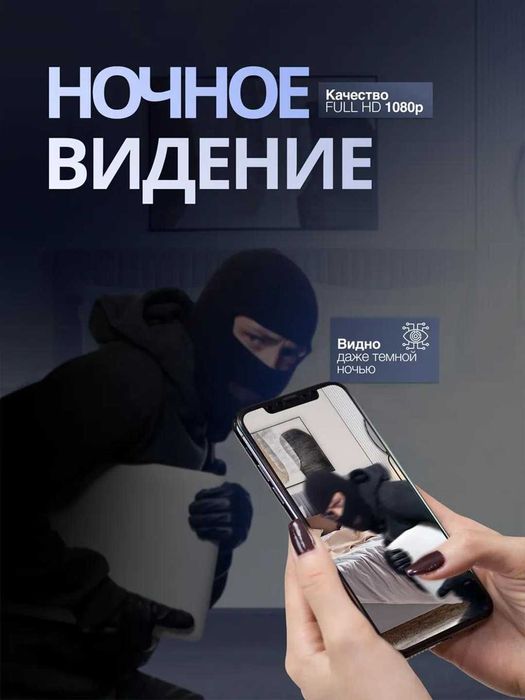 Мини Видеокамера Wi Fi, Full HD для безопасности дома и офиса