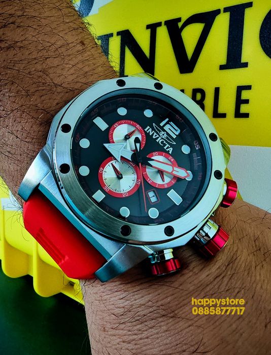 INVICTA Sea Hunter Red 54 mm, Инвикта нов ръчен часовник