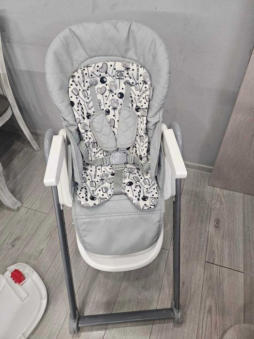 Столче за хранене lorelli - party cool grey leather