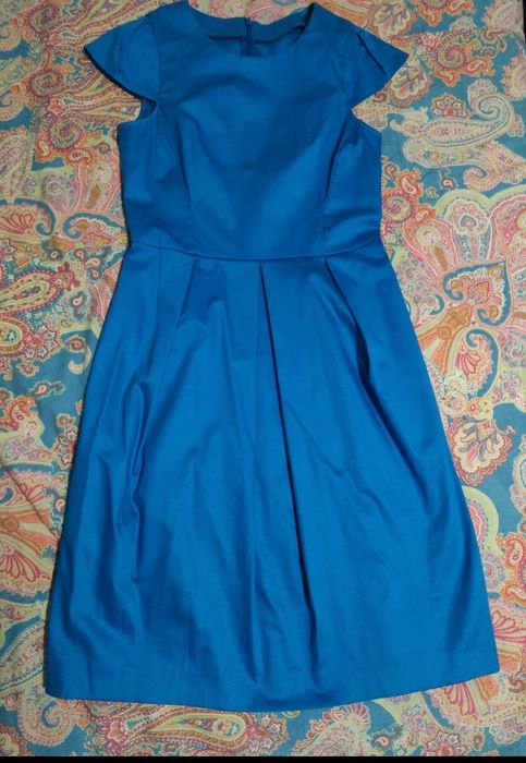 Rochie tafta albastra 36-38 mic